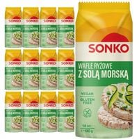Sonko Classic Wafle ryżowe z solą morską 130 g (14 sztuk) x 16 sztuk