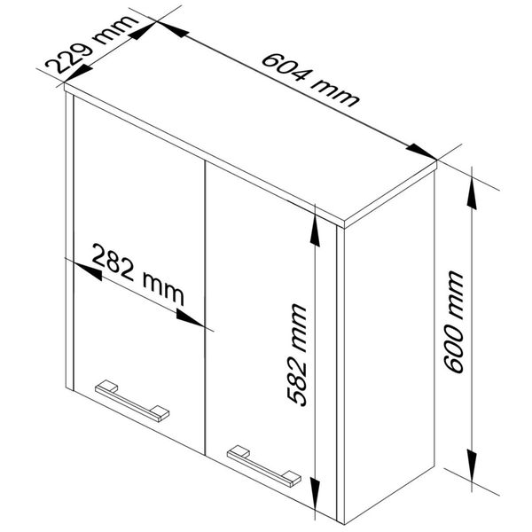 SZAFKA WISZĄCA W 60 cm FIN 2D WENGE zdjęcie 3