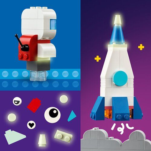 LEGO Classic Kosmos 11037 Kreatywne Planety Układ Słoneczny Świecące klocki zdjęcie 10