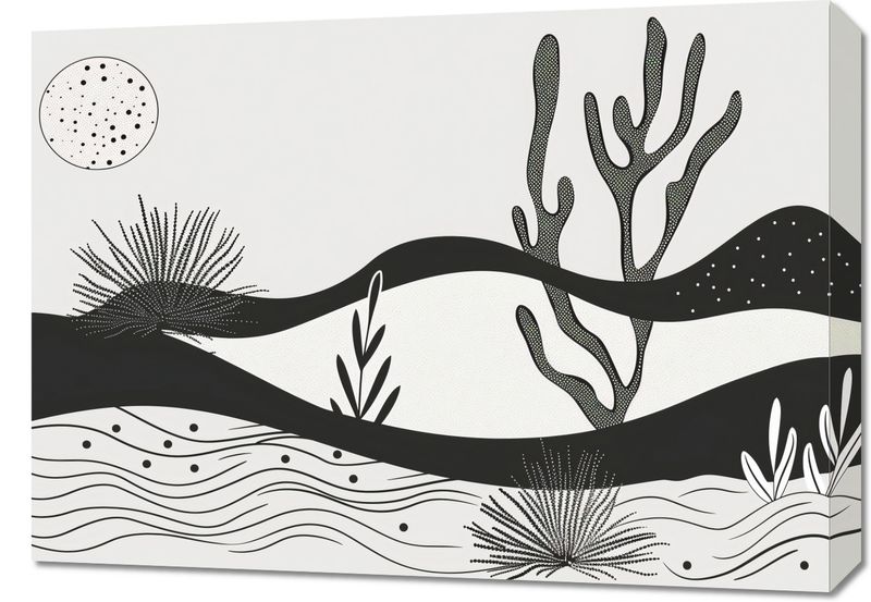 Obraz 70x50cm Ogród przy Nocy zdjęcie 1
