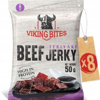 Suszona Wołowina VIKING BITES Beef Jerky TERIYAKI 400g (8 x 50 g)