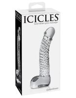 Szklane Dildo Penis Ze Spiralą - Icicles No 61 Pipedream
