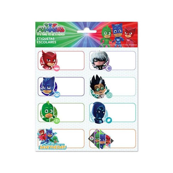 Etykiety na zeszyty PJ Masks zdjęcie 1