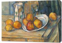 Obraz 100x70cm Still Life with Milk Jug and Fruit, Paul Cezanne