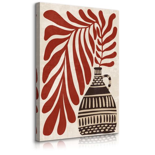 Obraz Na Płótnie Azteckie Wzory Rośliny Abstrakcja Boho 40cm x 50cm na Arena.pl