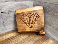 Deska z diamentem ozdoba do powieszenia na ścianie