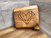 Deska z diamentem ozdoba do powieszenia na ścianie