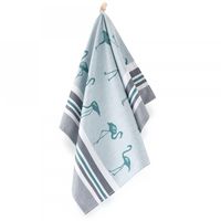 Ścierka kuchenna bawełna egipska 50x70 wzór Flamingi zielona