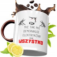 Kubek Bordowy Dla Elektryka Na Urodziny Prezent Z Nadrukiem Ze Zdjęciem