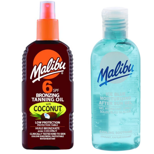 Malibu Olejek Brązujący Z Kokosem SPF6 200ml + Żel Po Opalaniu 100ml na Arena.pl