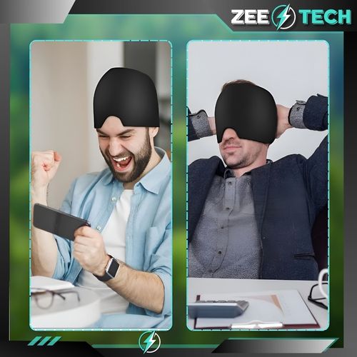 CZAPKA ŁAGODZĄCA NA BÓL GŁOWY MIGRENĘ MASKA CHŁODZĄCA KOMPRES ŻELOWY OKŁAD na Arena.pl