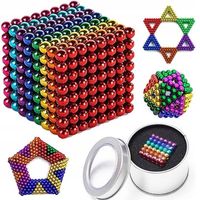 Kulki Magnetyczne 3 mm Kolorowe Tęczowe Magnes 216 sztuk metal