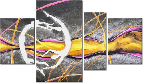 120CM 70 OBRAZ 4 ELEM WIRUJĄCE POSTACIE ŚCIENNY na Arena.pl