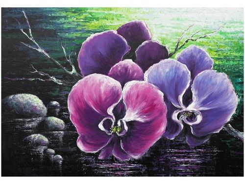 100 70CM OBRAZ PŁÓTNO STORCZYK STAWEM PŁÓTNO RAMA na Arena.pl