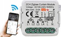 MINI STEROWNIK ROLET MARKIZ ŻALUZJI 2 KANAŁOWY TUYA ZIGBEE