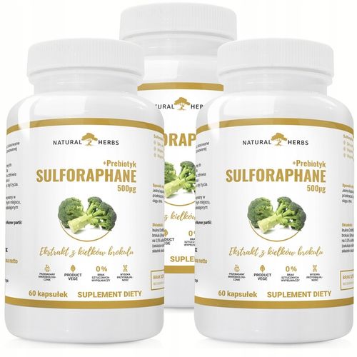 Sulforafan 500µg Ekstrakt z kiełków Brokułu 2x60k na Arena.pl