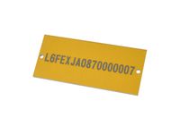 Tabliczka z numerem, napisem z otworami 80x35mmx2mm kolor złoty