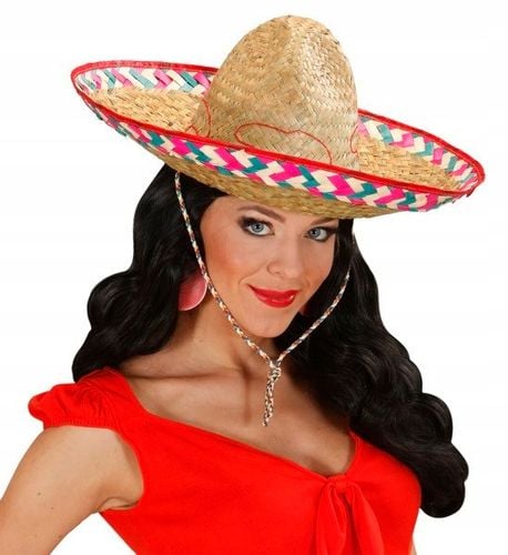 SOMBRERO MEKSYKAŃSKIE NATURALNE ZE WZOREM 50 CM na Arena.pl