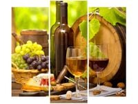 90 80CM OBRAZ T3 ELEM BIAŁE CZERWONE DRUK ŚCIENNY