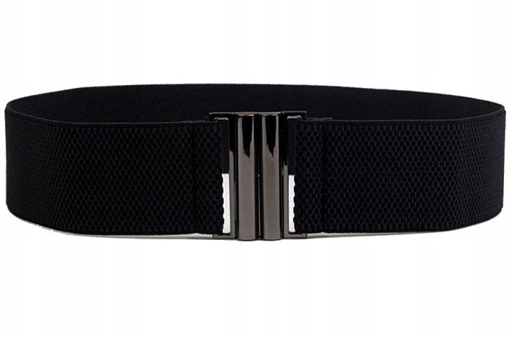 Damski Szeroki Czarny Pasek Do Talii Elastyczny zdjęcie 8