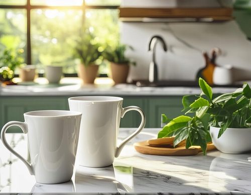 Kubki ceramiczne białe GLASMARK zestaw 6szt kawę latte herbatę 250ml na Arena.pl