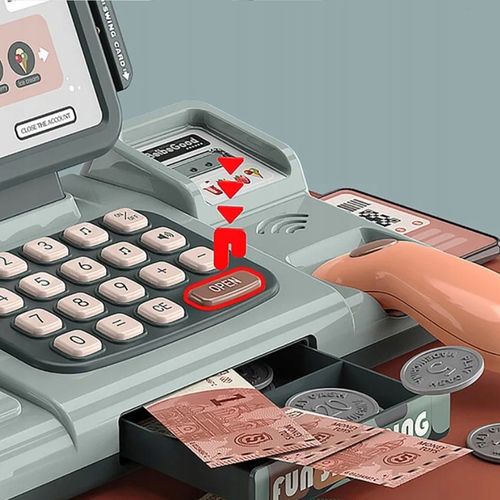 KASA FISKALNA SKLEPOWA INTERAKTYWNA ZAKUPY WAGA SKANER RUCHOMA TAŚMA KOSZYK na Arena.pl