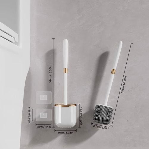 Szczotka do WC toalety silikonowa ścienna biała x2 na Arena.pl