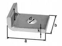 Łącznik typu L antracyt grafit RAL 7016 łącznik spinka do paneli - 50szt