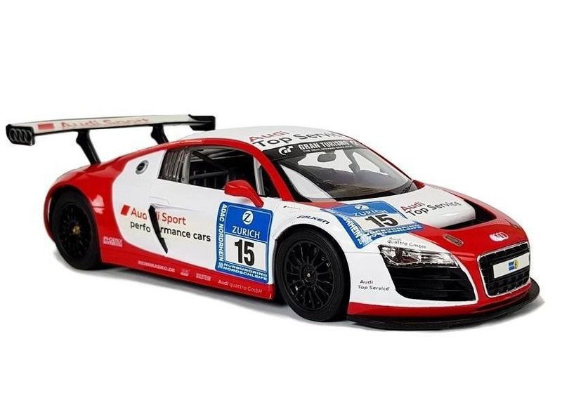 Auto R/C Audi R8 LMS Rastar 1:14 Biało-Czerwone zdjęcie 3