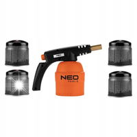 NEO GAZOWA LAMPA LUTOWNICZA PALNIK LUTLAMPA +4 NABOJE Z GAZEM 20-045 + 4XG