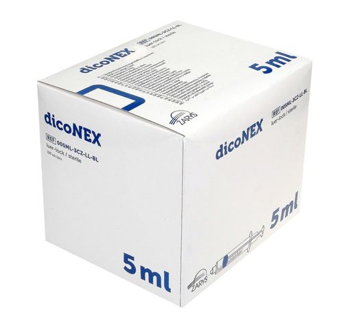 Strzykawki 3 częściowe luer lock 5 ml 100 sztuk na Arena.pl