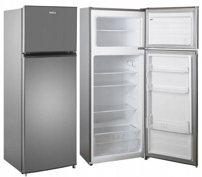 Chłodziarko Zamrażarka Lodówka Z Zamrażarką VIVAX DD-207 SL 166L 143cm Inox zdjęcie 1