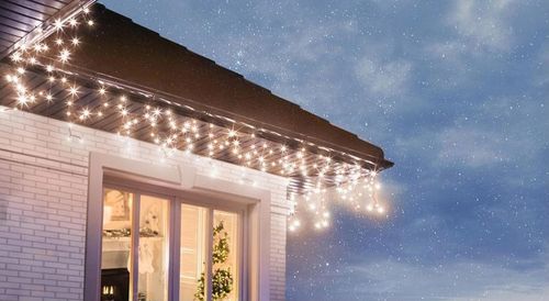 Kurtyna Świetlna LED 120 Sople Białe Ciepłe Flash Zewnętrzna IP44 8,7 m na Arena.pl