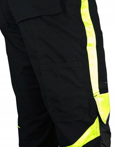 Spodnie ROBOCZE męskie BHP mocne ELASTYCZNE stretch spandex ODBLASKOWE NEON na Arena.pl