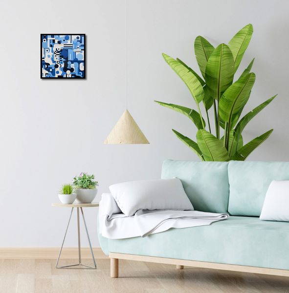 Plakat 30x30cm Niebieski Labirynt zdjęcie 4