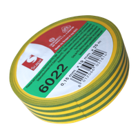 TAŚMA IZOLACJA PCV 6022 19mm/25m ŻÓŁTO-ZIELONA, SCAPA
