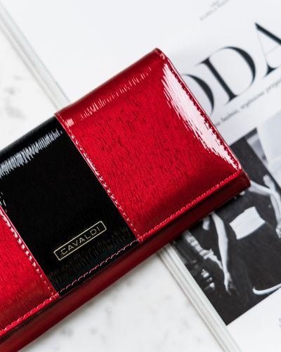 portfel damski skórzany h22-3-sh9-6130 red na Arena.pl