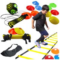 ZESTAW 13w1 PIŁKARSKI DRABINKA KOORDYNACYJNA PACHOŁKI TRENAŻER TRENER PODAŃ