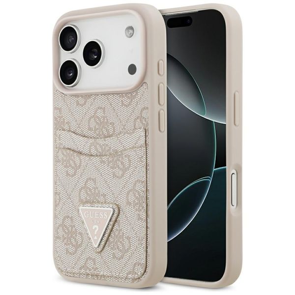 Etui Guess 4G Double Card Triangle do iPhone 17 Pro różowy zdjęcie 1