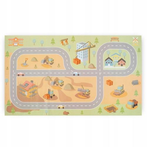 Drewniany Plac Budowy Z Dużym Ruchomym Dźwigiem i Pojazdami Żuraw Wieżowy na Arena.pl