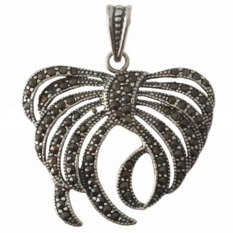 SREBRNY WISIOR LIŚĆ Z MARKAZYTAMI SREBRO PRÓBY 925 na Arena.pl