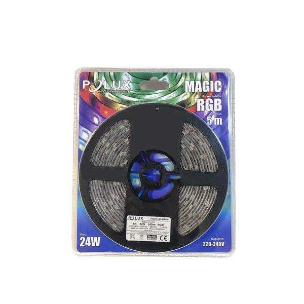 Taśma LED RGB 24W 314970 Polux pasek 5 metrów 380lm biały IP65 zdjęcie 2