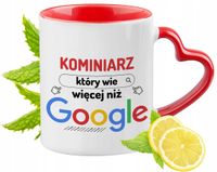 Kubek Dla Kominiarza Czerwony Z Uszkiem W Kształcie Serca Na Prezent