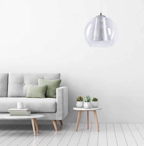 Lampa wisząca 1xE27 KULA SILVER 160 na Arena.pl