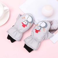 Rękawiczki Dziecięce Narciarskie Zimowe Jednopalczaste 12 Cm Szare