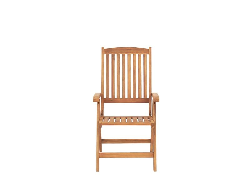 Zestaw 2 krzeseł ogrodowych drewniany jasny JAVA zdjęcie 4