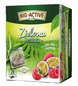 BIG ACTIVE HERBATA 100G ZIELONA Z MALINĄ LIŚĆ