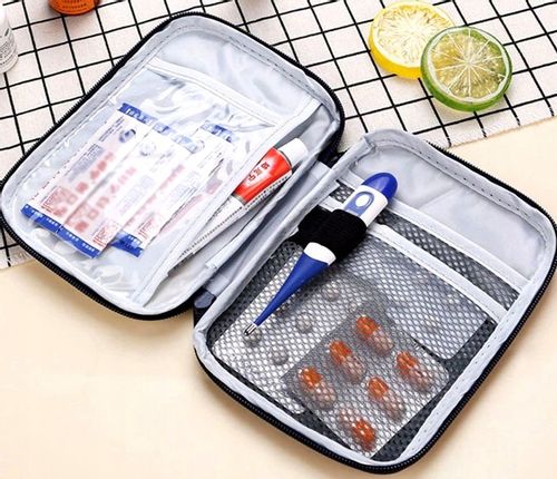 Apteczka Organizer na leki mini saszetka medyczna  E4_A_Niebieski na Arena.pl