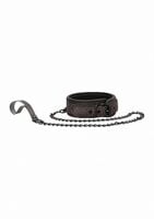 elegancka obroża ze smyczą ouch tytanowo szara 97 cm