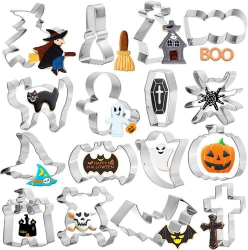 Zestaw 16 foremek do ciastek na Halloween INOX na Arena.pl